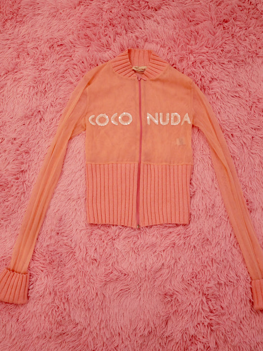 Peachy Pink Sheer Sweater