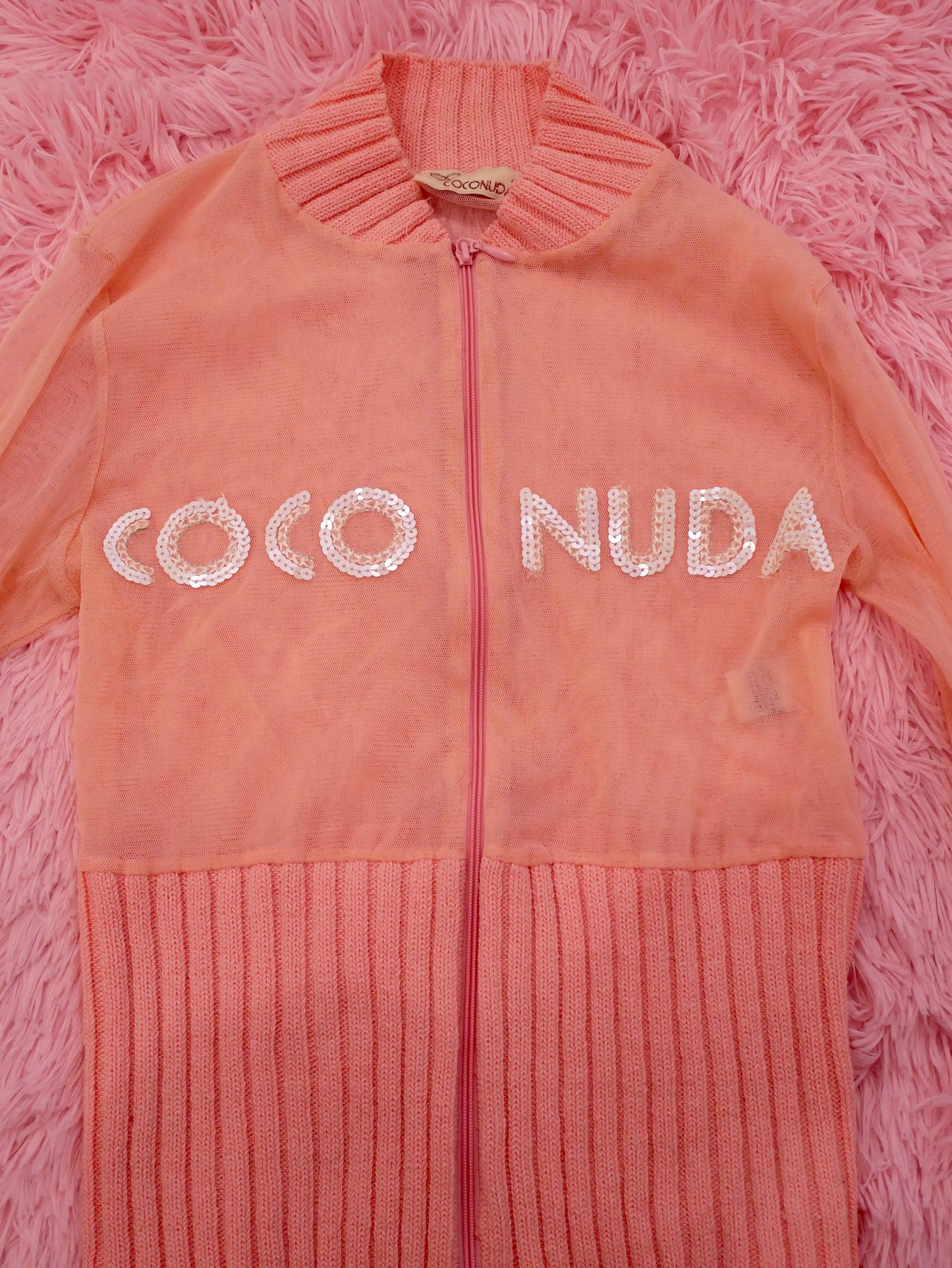 Peachy Pink Sheer Sweater