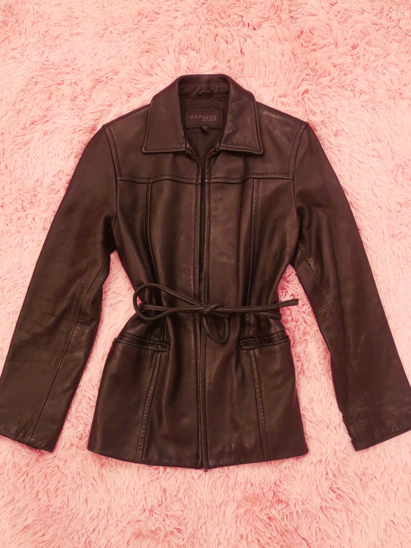 Black Express Leather Jacket