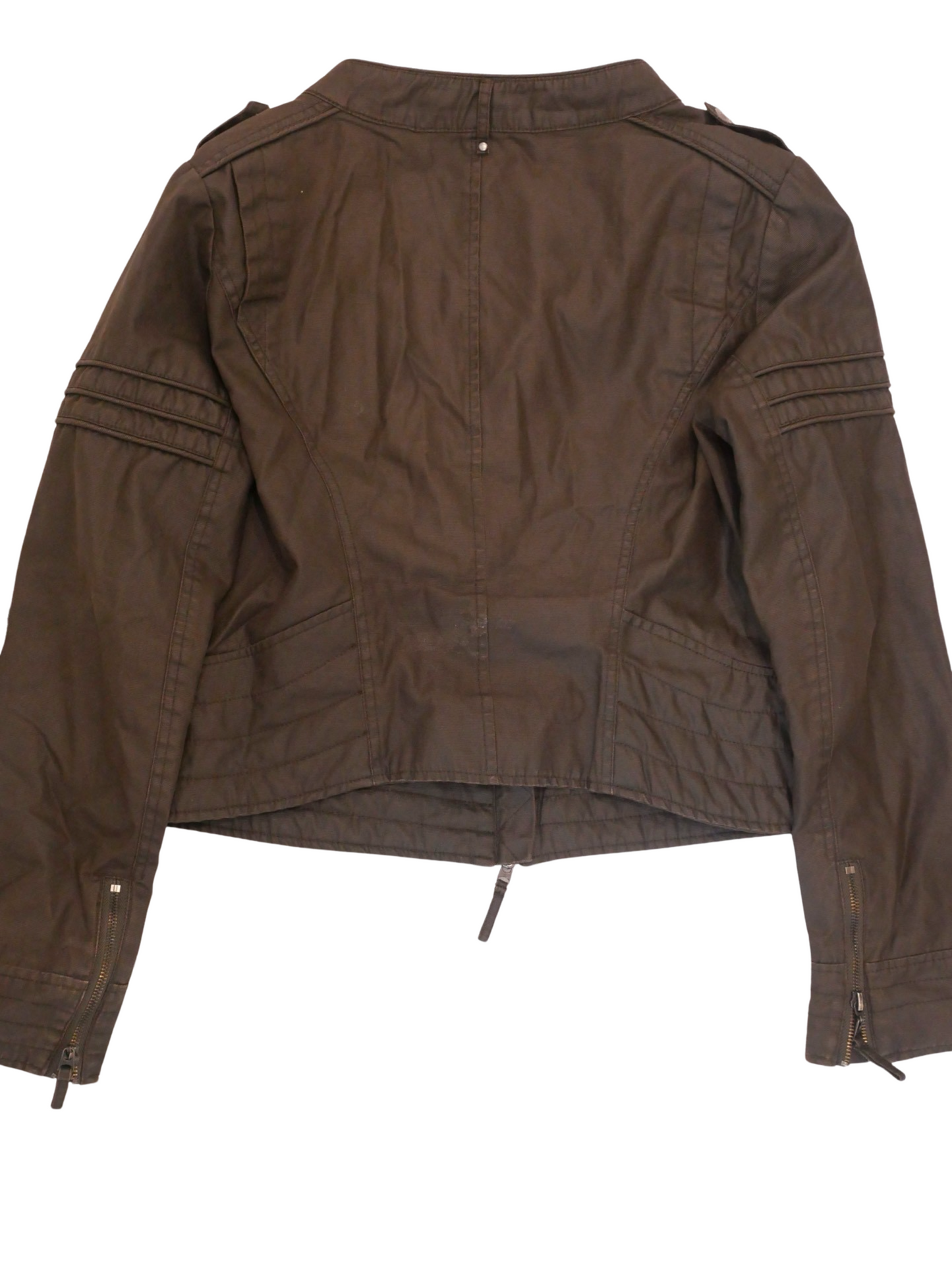 Olive Black Blanc Noir Leather Jacket