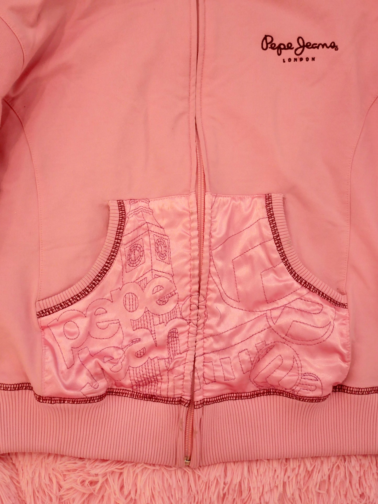 Pink London Pepe Jeans Zip-Up Jacket