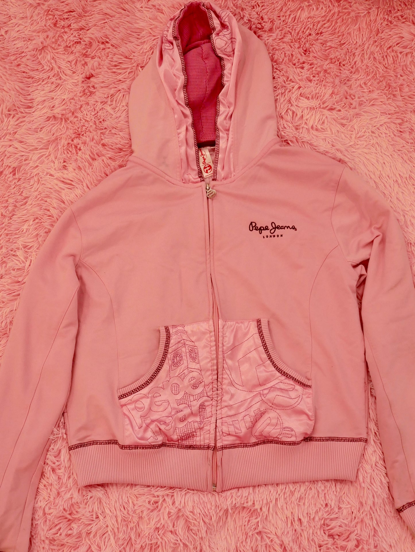 Pink London Pepe Jeans Zip-Up Jacket